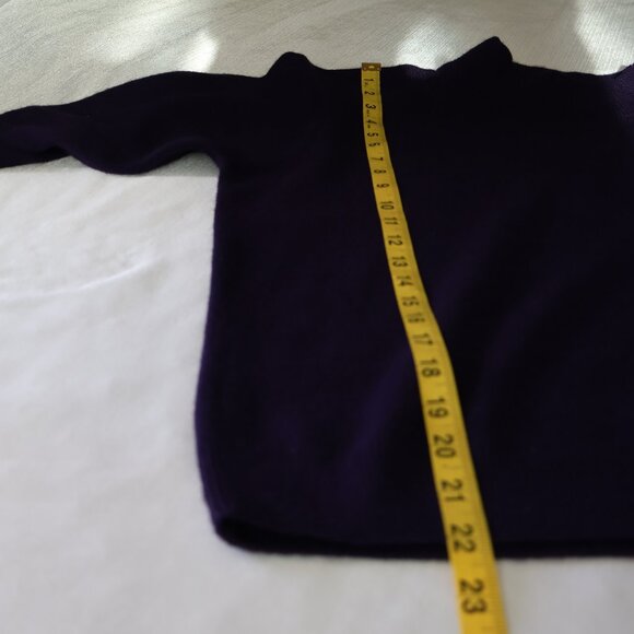 Deep Purple Mock Neck  Sweater -  Size M -  Easy Care Acrylic - Picture 5 of 8